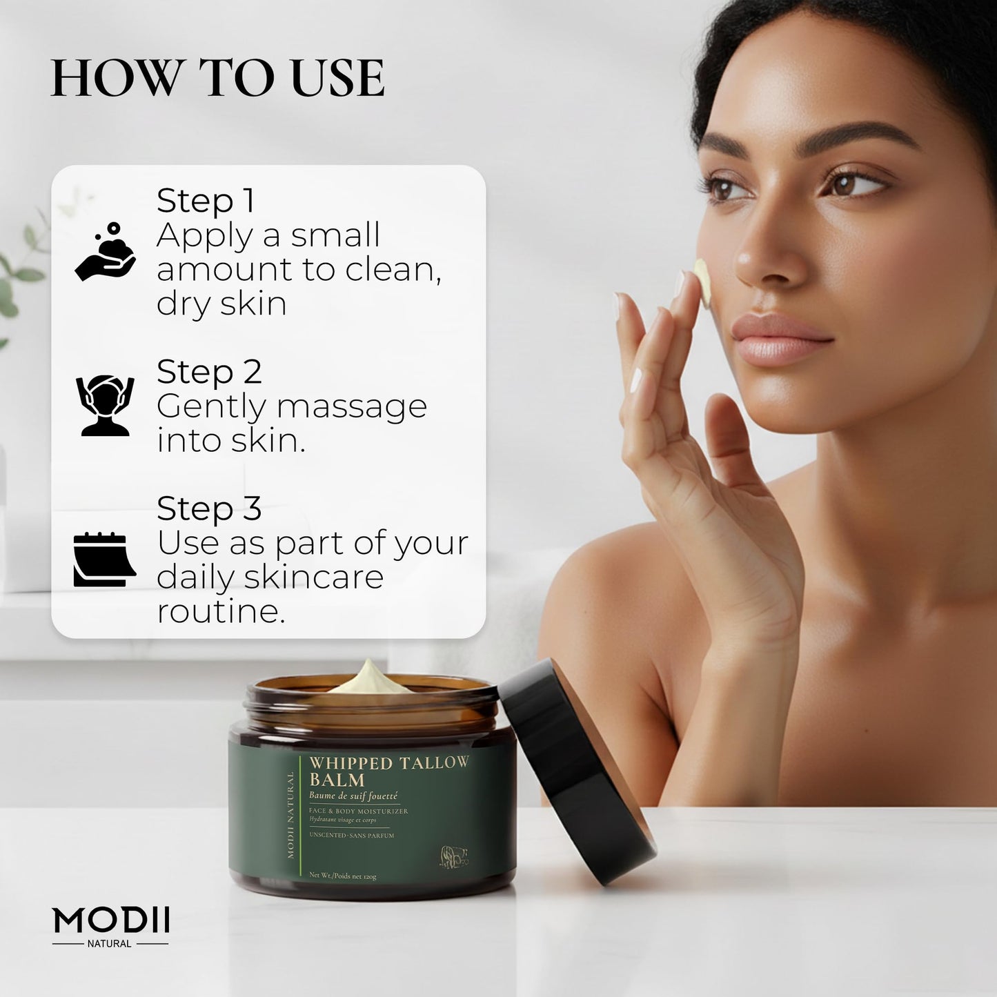MODII Natural Whipped Tallow Balm (120g)