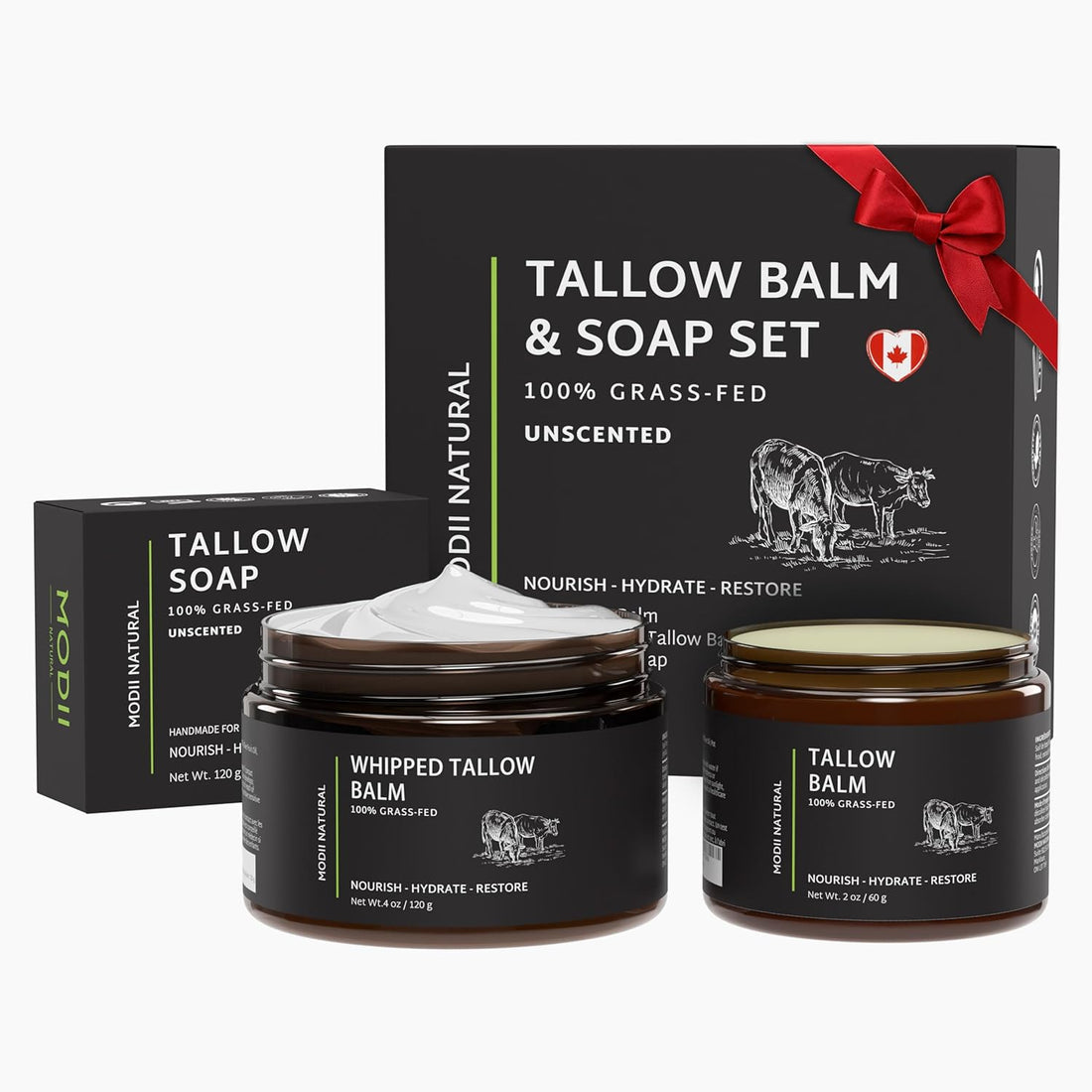 Why grass‑fed tallow skincare works: our unscented balm & soap set